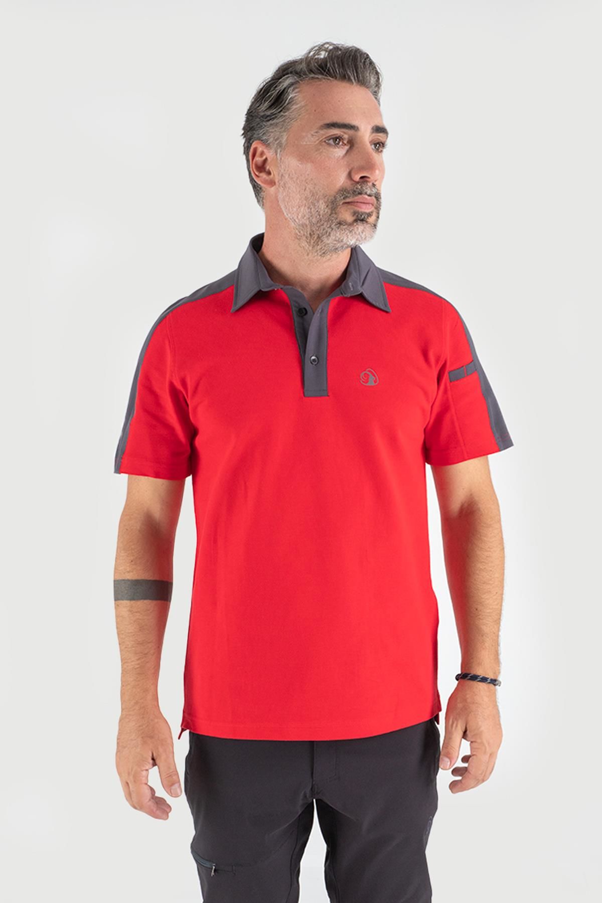 Climbolic Flash Polo Yaka T-Shirt Kırmızı - M