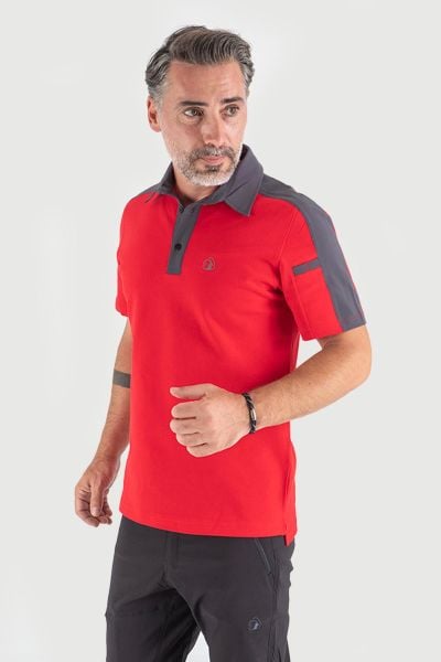 Climbolic Flash Polo Yaka T-Shirt Kırmızı - M