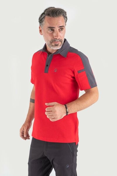 Climbolic Flash Polo Yaka T-Shirt Kırmızı - L