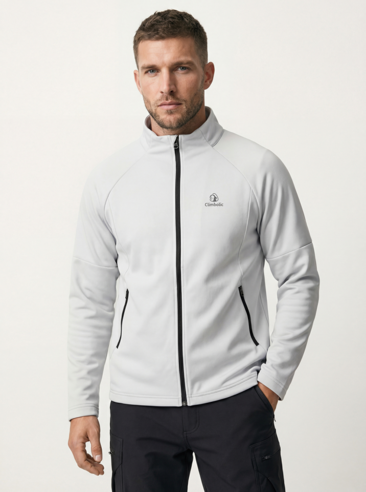 Climbolic Vista Tam Fermuarlı Erkek Polar Ceket Gri - M