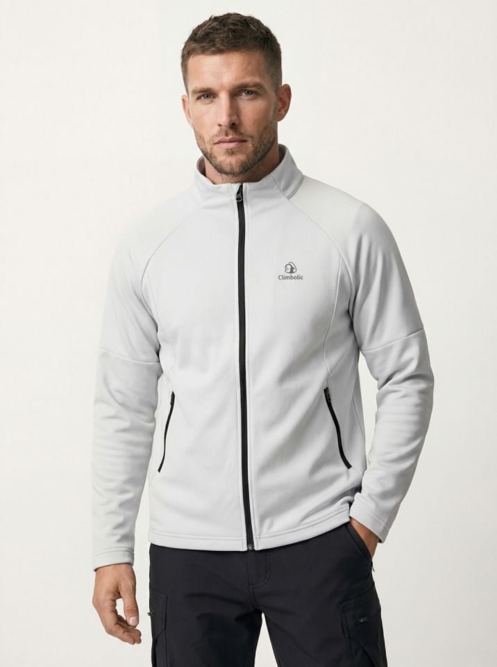 Climbolic Vista Tam Fermuarlı Erkek Polar Ceket Gri - 2XL