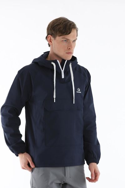 Climbolic Kanguru Kapüşonlu Erkek Rüzgarlık Lacivert - 2XL