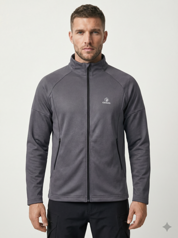 Climbolic Vista Tam Fermuarlı Erkek Polar Ceket Antrasit - XL