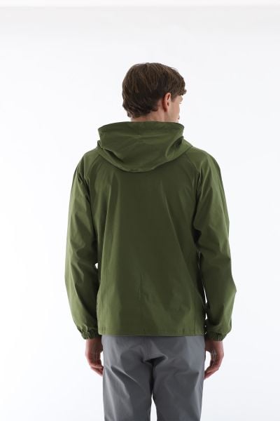 Climbolic Kanguru Kapüşonlu Erkek Rüzgarlık Olive - 2XL