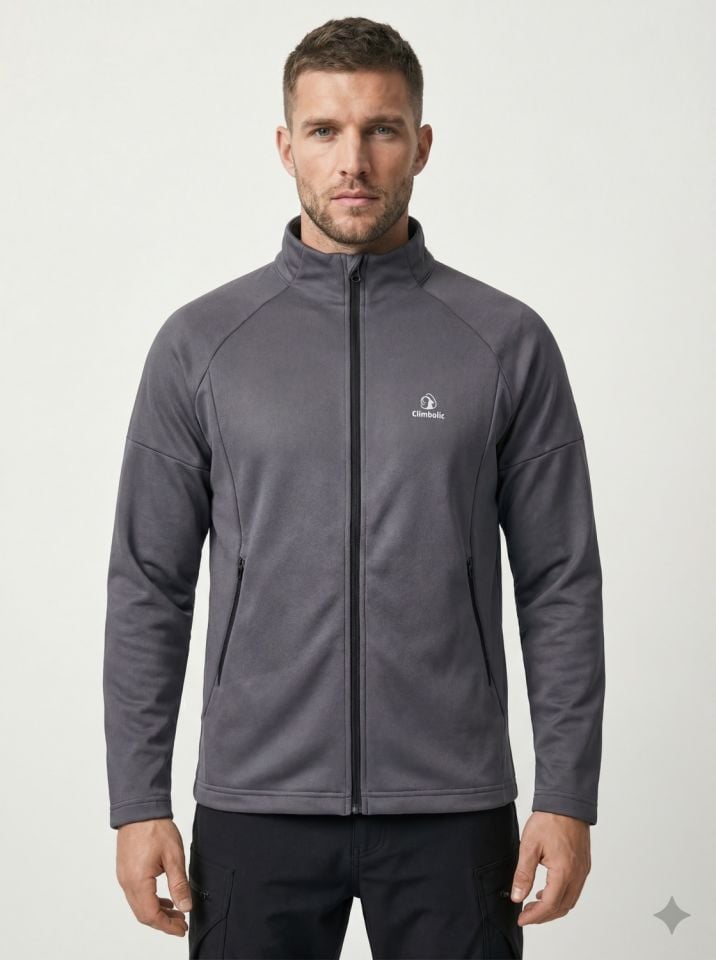 Climbolic Vista Tam Fermuarlı Erkek Polar Ceket Antrasit - 3XL