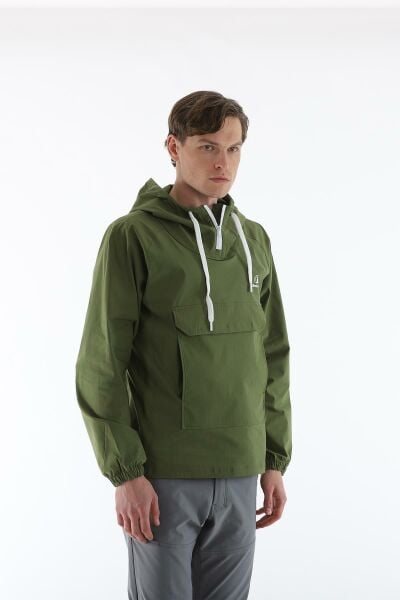 Climbolic Kanguru Kapüşonlu Erkek Rüzgarlık Olive - M