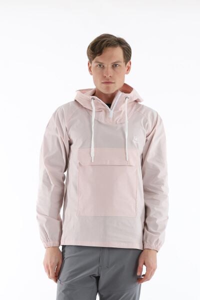 Climbolic Kanguru Kapüşonlu Erkek Rüzgarlık Açik Pembe - 2XL