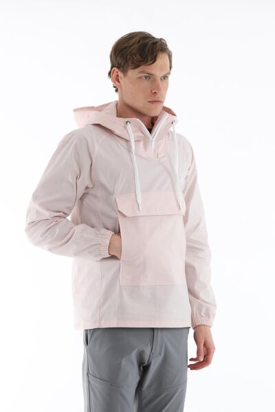 Climbolic Kanguru Kapüşonlu Erkek Rüzgarlık Açik Pembe - 2XL