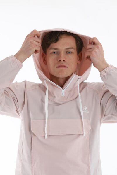Climbolic Kanguru Kapüşonlu Erkek Rüzgarlık Açik Pembe - 2XL