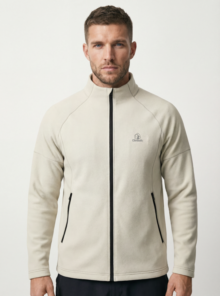 Climbolic Vista Tam Fermuarlı Erkek Polar Ceket Bej - XL