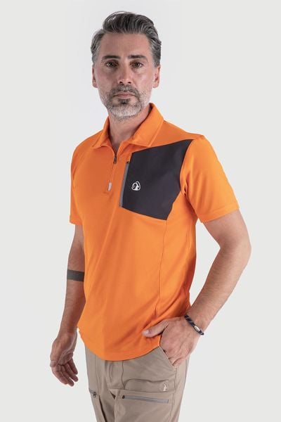 Climbolic Hydra Plus Polo Yaka T-Shirt ORANGE - S