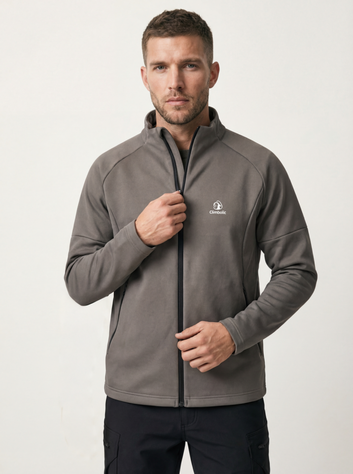 Climbolic Vista Tam Fermuarlı Erkek Polar Ceket Vizon - S