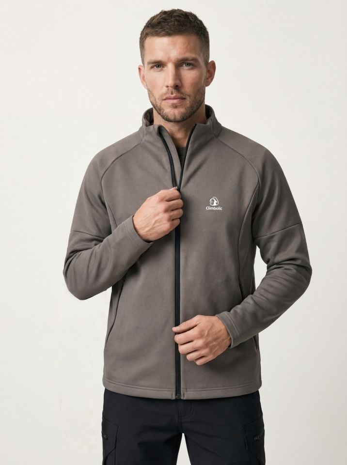 Climbolic Vista Tam Fermuarlı Erkek Polar Ceket Vizon - 3XL