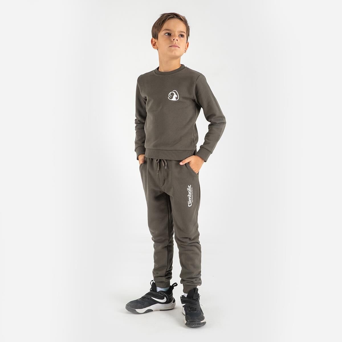 Climbolic Trek Çocuk Sweatshirt Haki - 14 YAŞ