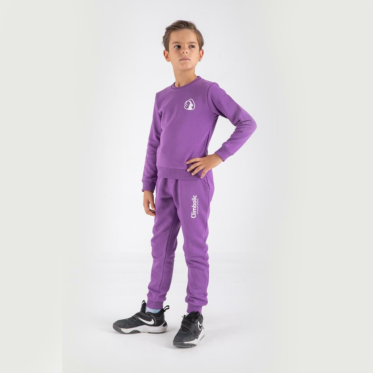 Climbolic Trek Çocuk Sweatshirt Mor - 14 YAŞ