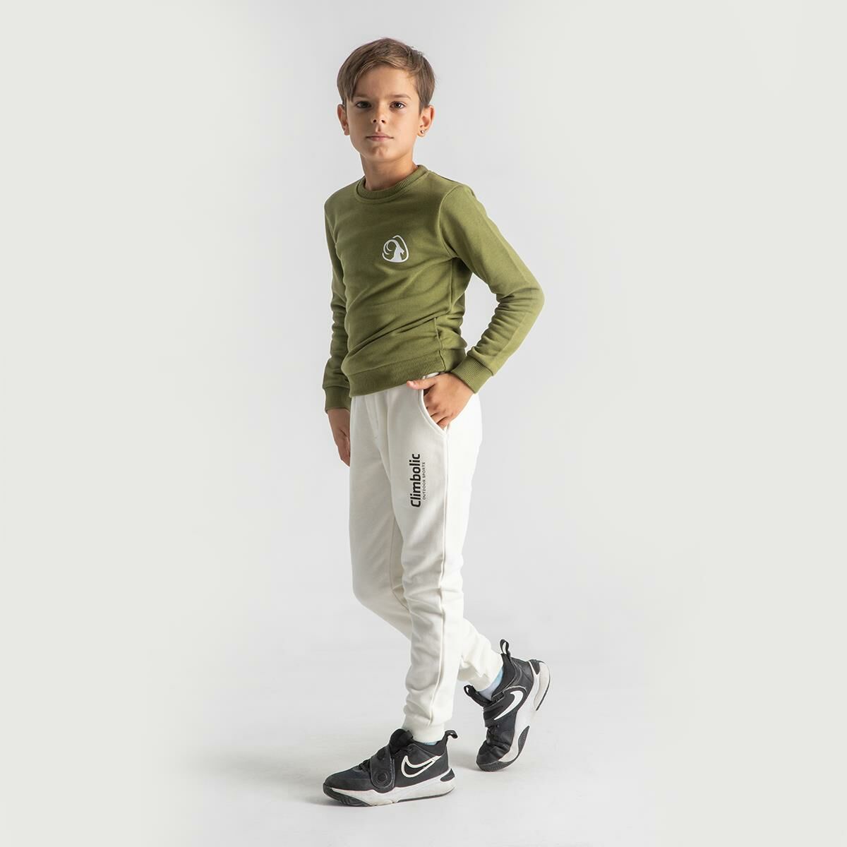 Climbolic Trek Çocuk Sweatshirt Olive - 14 YAŞ