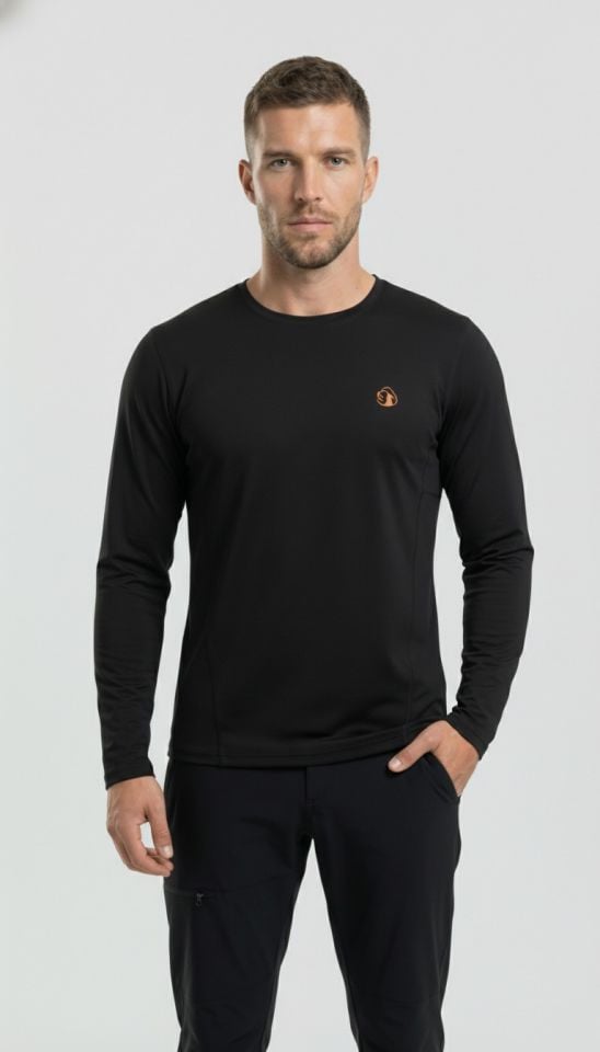 Climbolic Pars Rain Uzun Kollu Teknik T-şhirt Siyah - S