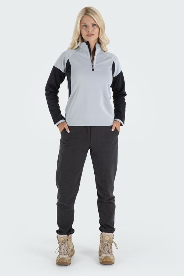 Climbolic Onyx Outdoor Polar Sweat Açık Gri Pembe - XL