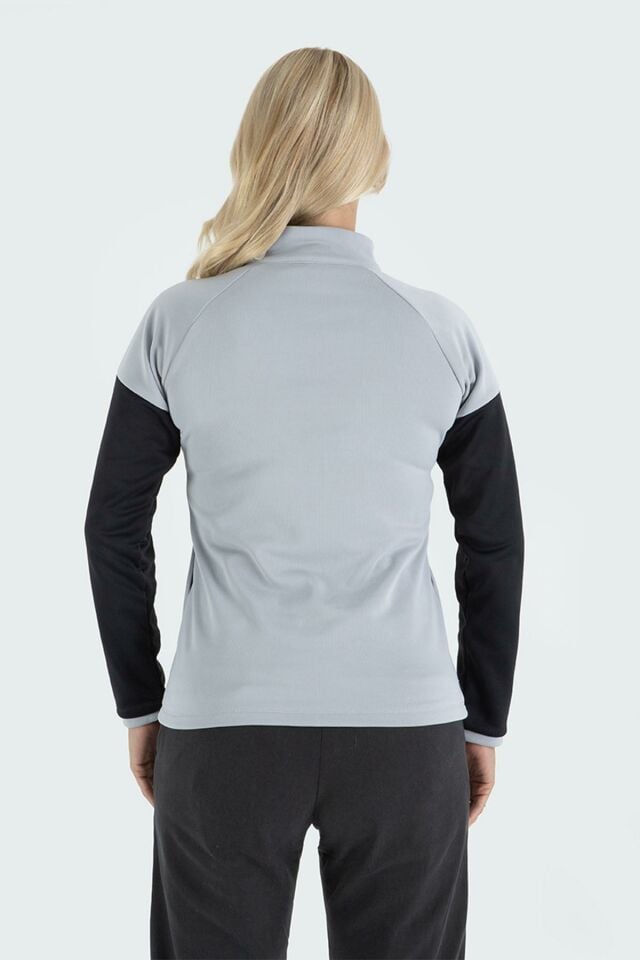 Climbolic Onyx Outdoor Polar Sweat Açık Gri Siyah - L
