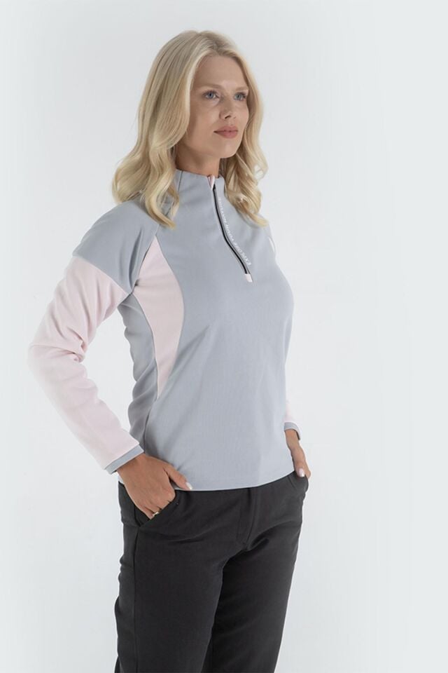 Climbolic Onyx Outdoor Polar Sweat Açık Gri Pembe - XL