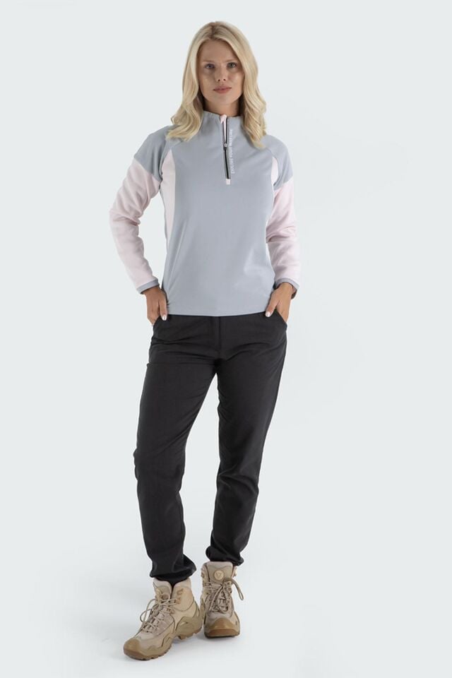 Climbolic Onyx Outdoor Polar Sweat Açık Gri Pembe - XL