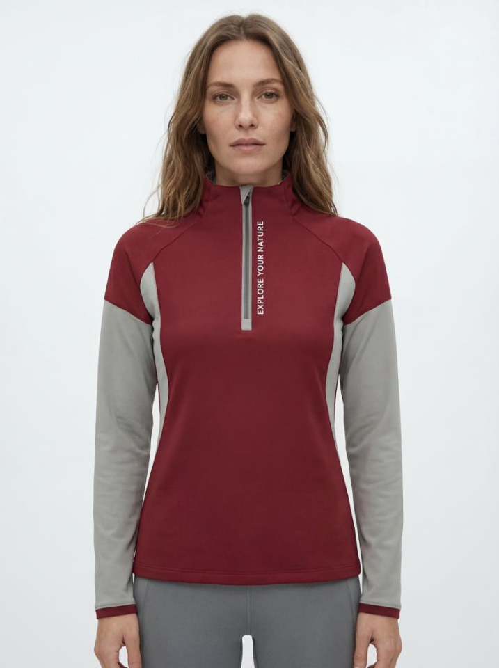 Climbolic Onyx Outdoor Polar Sweat Bordo Açık Gri - XL