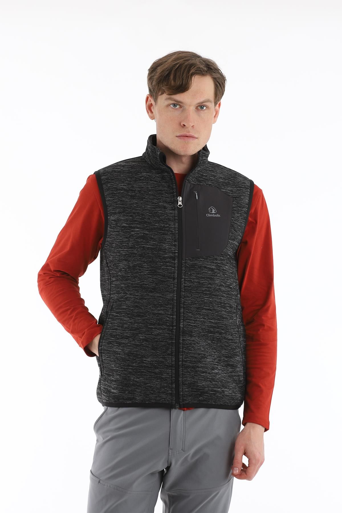Climbolic Yıldırım Polar Erkek Yelek Siyah / Melanj - 2XL