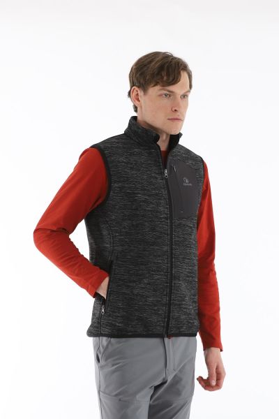 Climbolic Yıldırım Polar Erkek Yelek Siyah / Melanj - 2XL