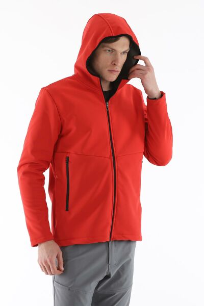 Climbolic Ayaz Kapüşonlu Erkek Mont Kırmızı / Gri - M