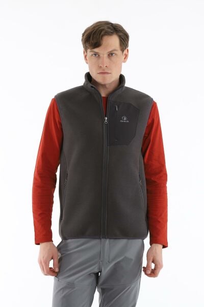 Climbolic Yıldırım Polar Erkek Yelek Gri / Siyah - 2XL