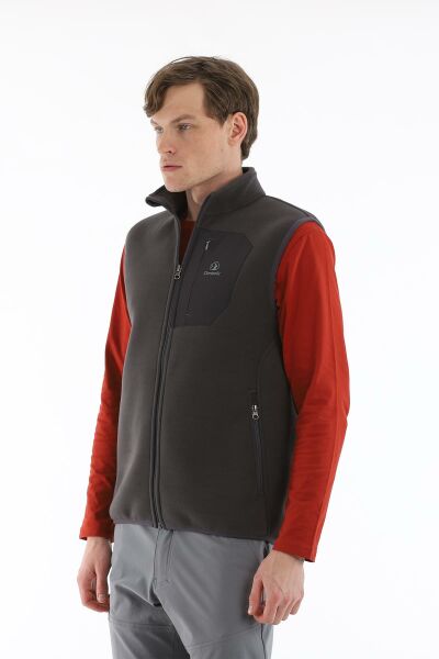 Climbolic Yıldırım Polar Erkek Yelek Gri / Siyah - 2XL