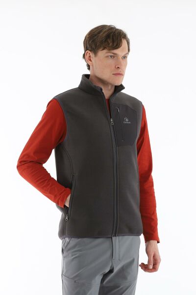 Climbolic Yıldırım Polar Erkek Yelek Gri / Siyah - 2XL