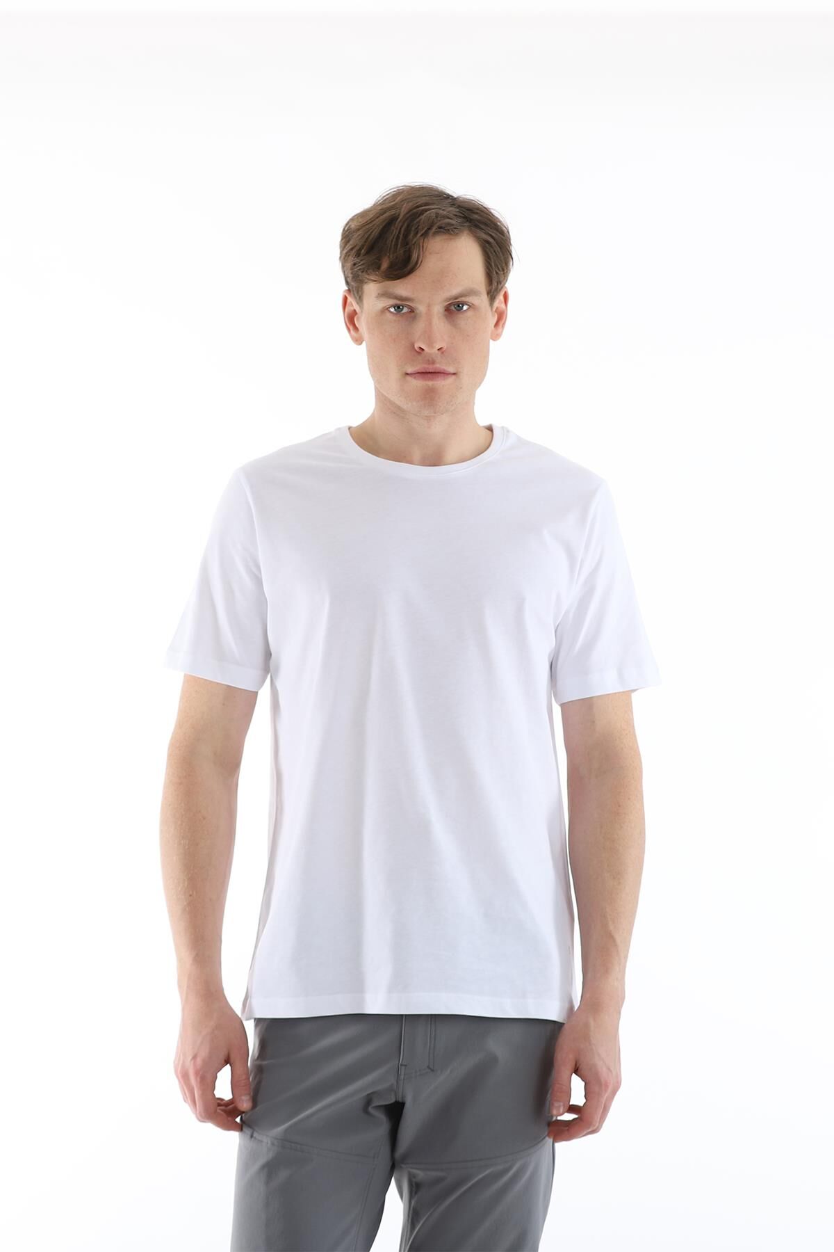 Climbolic Terra Bisiklet Yaka Erkek T-shirt Beyaz - 2XL