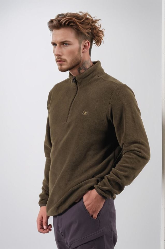 Climbolic Ember Outdoor Polar Sweat Haki - L