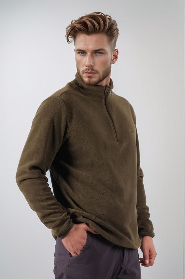 Climbolic Ember Outdoor Polar Sweat Haki - L