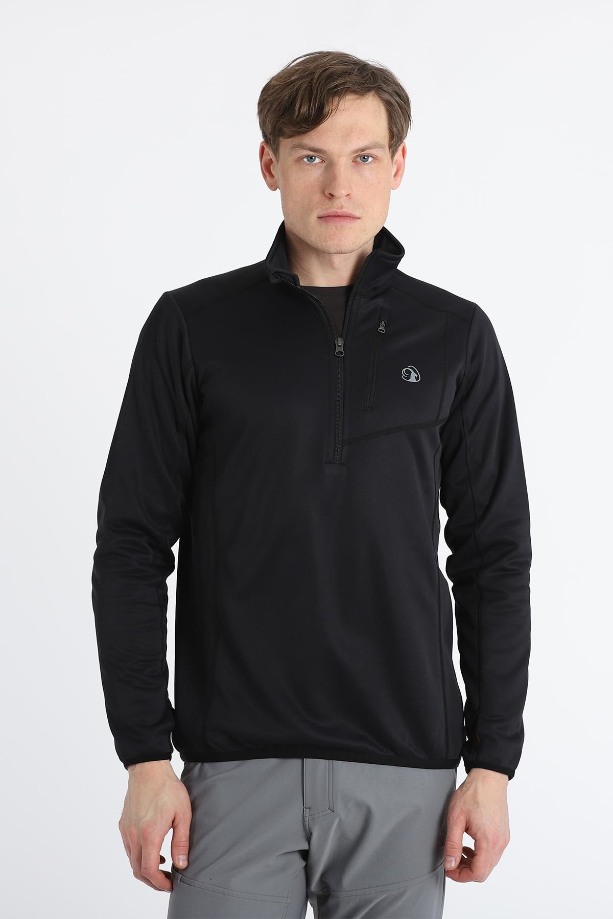 Climbolic Cascade Yarım Fermuarlı Polar Siyah - XL