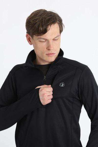 Climbolic Cascade Yarım Fermuarlı Polar Siyah - XL