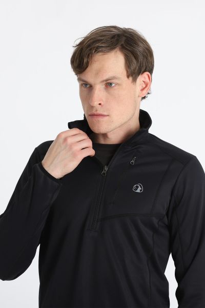 Climbolic Cascade Yarım Fermuarlı Polar Siyah - XL