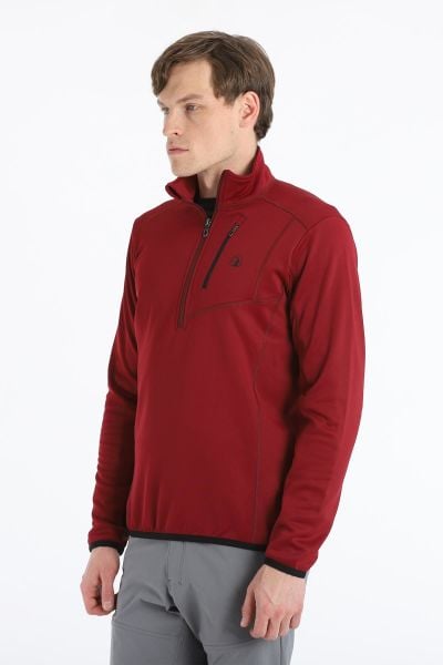 Climbolic Cascade Yarım Fermuarlı Polar Bordo - 2XL