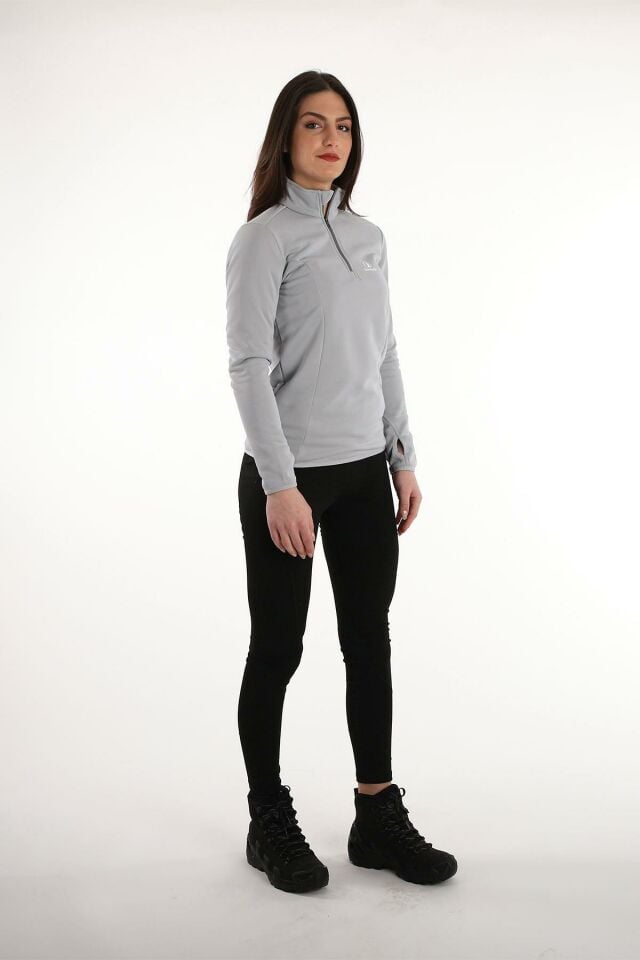 Climbolic Cindy Plus Yarım Fermuarlı Polar Gri - L