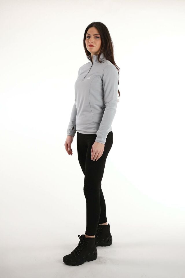 Climbolic Cindy Plus Yarım Fermuarlı Polar Gri - L