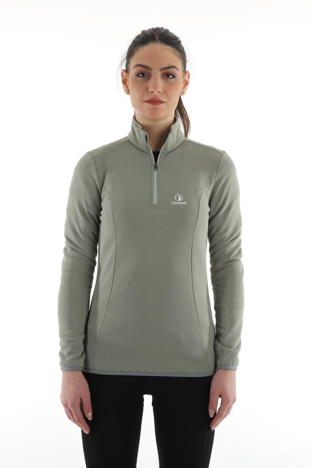 Climbolic Cindy Plus Yarım Fermuarlı Polar Açık Yeşil - L