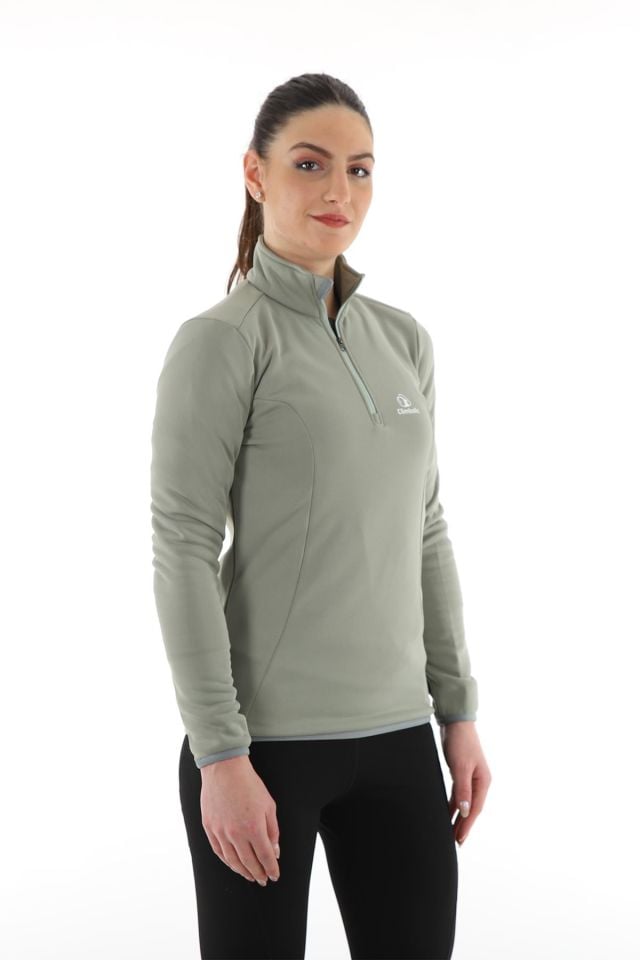 Climbolic Cindy Plus Yarım Fermuarlı Polar Açık Yeşil - L
