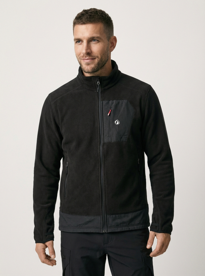 Climbolic Merih Outdoor Polar Ceket Siyah - 4XL