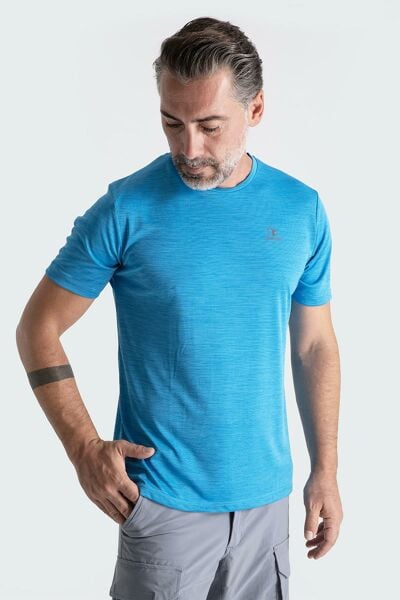 Climbolic LEAP OUTDOOR ERKEK T-SHIRT Mavi - S