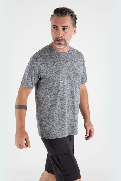 Climbolic LEAP OUTDOOR ERKEK T-SHIRT Gri Melange - 2XL