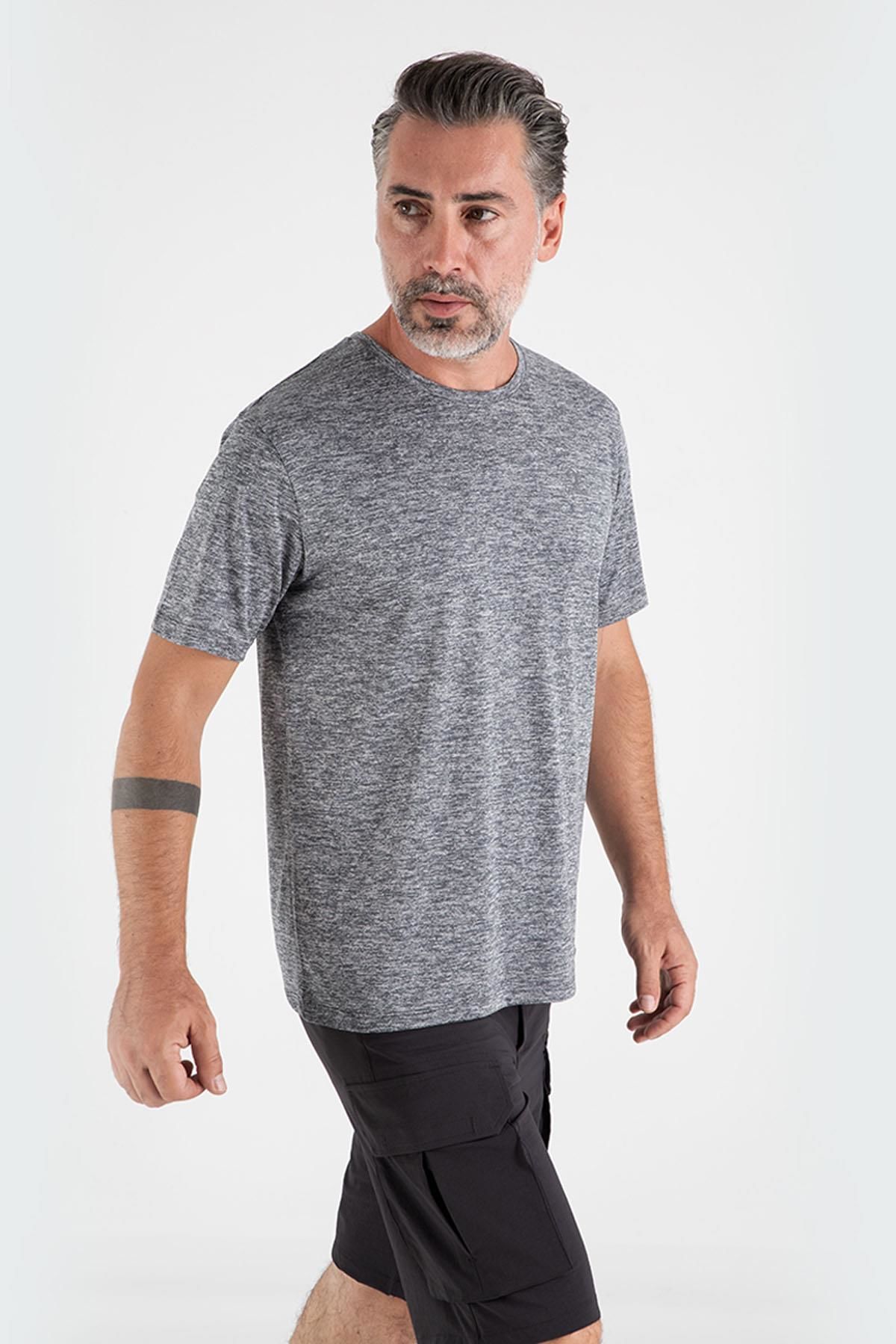 Climbolic LEAP OUTDOOR ERKEK T-SHIRT Gri Melange - M
