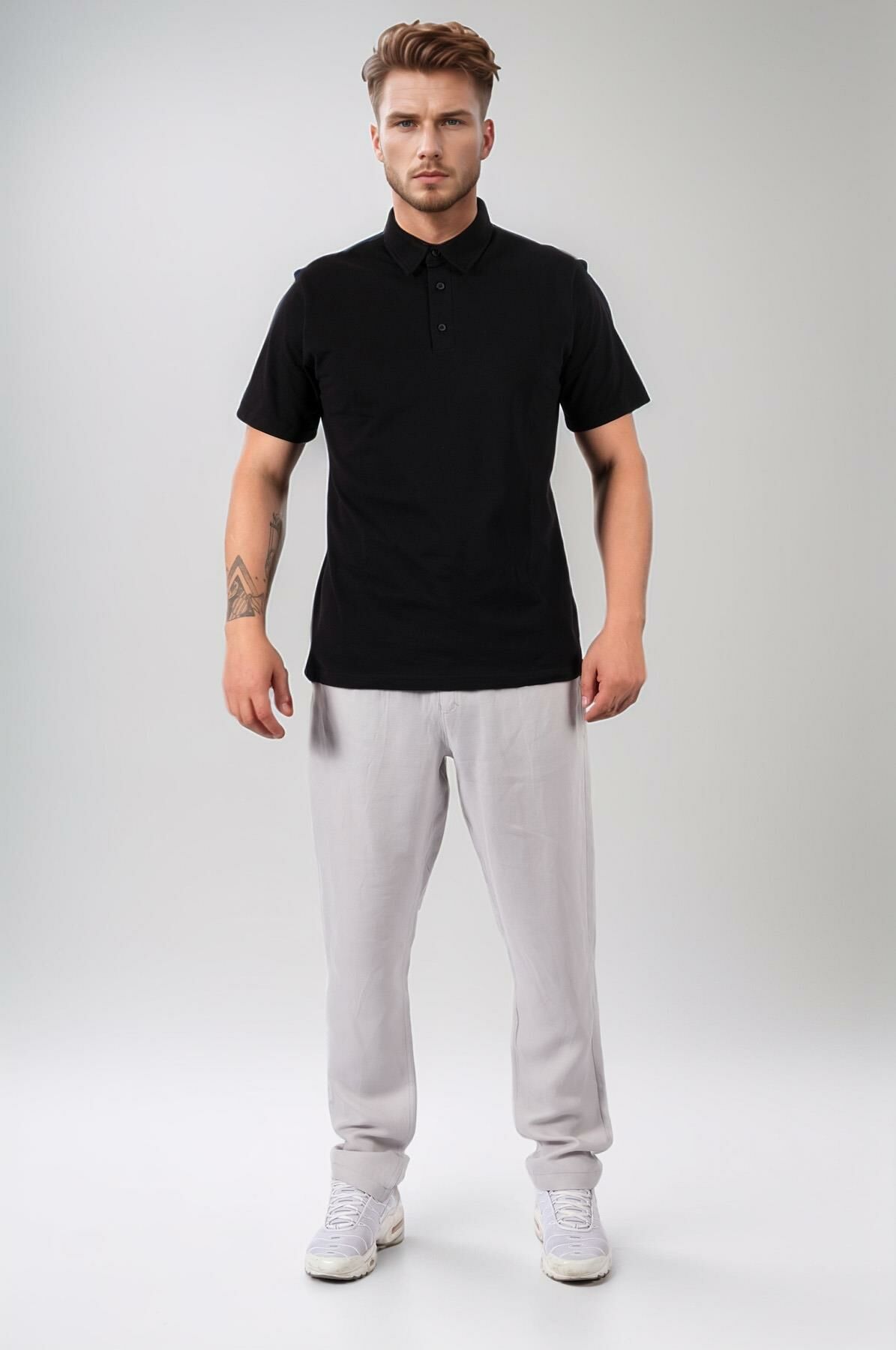 Climbolic Polo Yaka Erkek T-Shirt Siyah - L