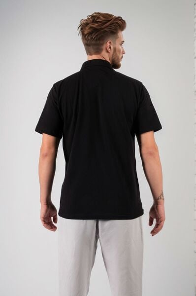 Climbolic Polo Yaka Erkek T-Shirt Siyah - L