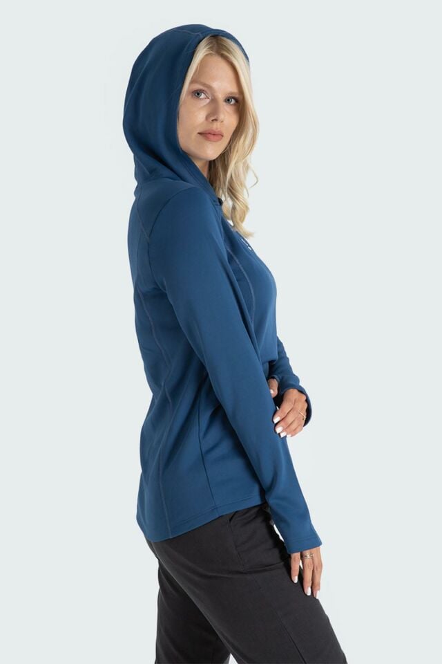 Climbolic Jade Kapüşonlu Polar Sweat Petrol - XL